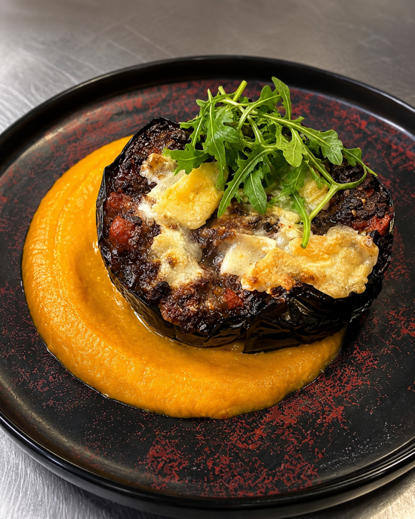 Accueil aubergine farcie